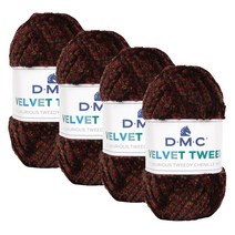 DMC 벨벳 트위드 뜨개실 4p, 252번 혼합, 66m
