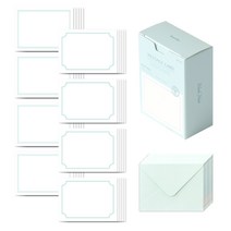 왈가닥스 메세지 카드 40p + 봉투 20p, 블랭크 민트, 1세트