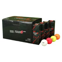 넥센 2019 투어 S 플러스 골프공 2피스 43mm 무광 컬러 36p + 화이트 24p, 혼합 색상, 1세트