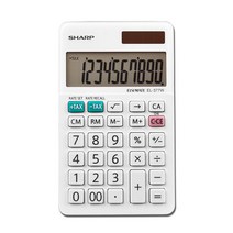 SHARP 미니 계산기 EL-377WB, 혼합 색상