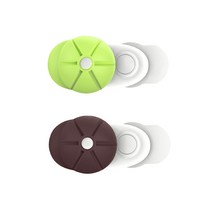 모자 회전 도어쿠션 2종 세트, 그린, 브라운, 1세트