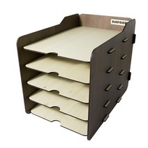 나룸 TWD-004 DIY 서류수납함, 아이보리, 5칸