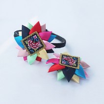 프라임리본 팔색한복 머리띠 팔색한복 집게핀 세트