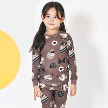 유니프랜드 아동용 컵케익 오가닉 20수 후라이스 9부 실내복 상하세트