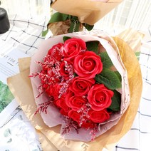 블뤼엔 비누꽃 20송이 장미꽃다발, 레드