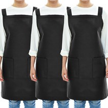 바이데코 방수 기모 멜빵 앞치마, 블랙, 3개