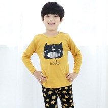 키즈라인 아동용 오가닉 헬로캣 20수 상하의 세트