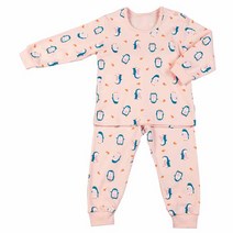 베이비붐 아동용 펭귄핑크양면상하내의