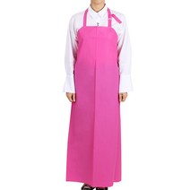 팀쿡 우레탄 목끈형 무광 대형 방수앞치마, 분홍, 2개