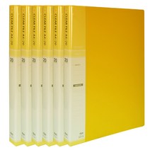 클리어화일 인덱스 A4 20매, 노랑색, 6개