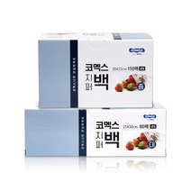 코멕스 위생지퍼백 냉장용 중 150p + 대 80p, 1세트, 대(L)
