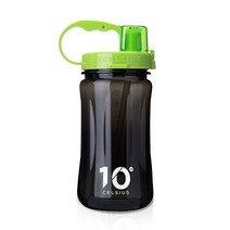 10도씨 트라이탄 빨대물통, 블랙 + 그린, 1L