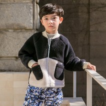 유라비 아동용 나르 뽀글이 집업 자켓