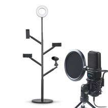 지군 개인방송장비 풀세트, G-GOON VM700(마이크), GLS-5100(조명 촬영 스탠드)