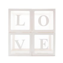 파티팡 데코박스 LOVE 파티용품, 화이트, 1세트