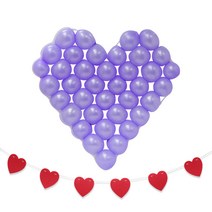 리빙다 하트풍선만들기가랜드세트(라벤다), 라벤다, 1세트