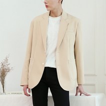 단군 남성용 베이직 세미 오버핏 투버튼 자켓