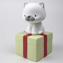 디토이 반려견 도자기 디퓨저 샴고양이 화이트 6 x 5.5 x 12 cm, 코튼블라썸