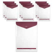투영디자인 엘리트 세로 포켓 화일, 버건디, 10개