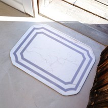 인룸 노마드 대리석 텍스쳐 발매트, 화이트