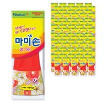 마미손 꽃그린 기모 고무장갑 대, 혼합 색상, 100개, 대(L)