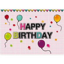 파티공구 풍선 초대형 생일현수막, 혼합색상