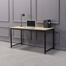소프시스 알파 스퀘어 테이블 1460, 판넬(오크), 프레임(블랙)