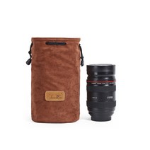 콩 K mera 충격방지 DSLR 렌즈 파우치 다크브라운 M, 1개
