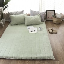 리빙홈데일리 스테이 견면 요커버 + 요솜 세트, 그린