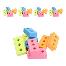 조이매스 컬러 벽돌 블록 표준형 세트 40p, 빨강, 주황, 초록, 파랑
