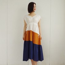 레코브 배색 마 원피스 LK3198OP605V