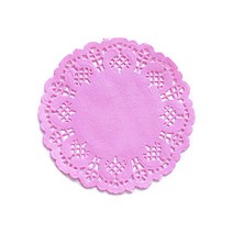 도나앤데코 릴라 레이스 도일리 페이퍼 원형 8.8cm, 인디핑크, 500개
