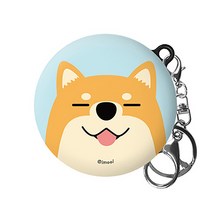 아이무이 눈떠 LG 톤플러스 프리 이어폰 하드 케이스 + 키링, 시바견