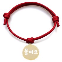 펫츠룩 굿모닝 반려동물 목걸이 원형팬던트 물어요, 팬던트(골드), 목걸이(레드)