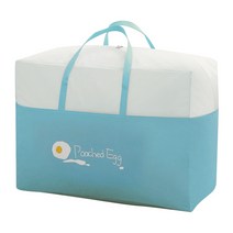 마켓피오 린넨 투톤 이불정리가방 L, 블루, 1개