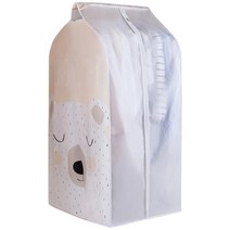 마켓피오 북유럽 옷먼지 방지 부직포 옷커버 곰 L, 1개입, 1개