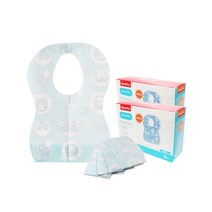 피셔프라이스 칼라 일회용 유아 턱받이 24p, 블루, 48개