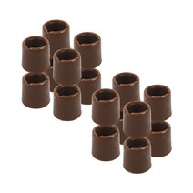 생활의정석 의자발캡 원형 소형, 브라운, 16개