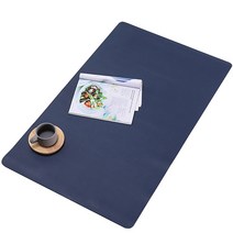 갓라이프 와이드 논슬립 가죽 프리미엄 데스크 매트, 네이비
