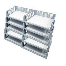 에이포 칸칸 서류정리 바스켓 세로형 10p, 1set, 파스텔블루