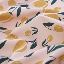 코튼빌 20수 벨플라워 튤립 면원단 4p, 머스타드