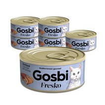고스비 어덜트 프레스코 캣 간식캔 6p, 참치새우, 70g, 6개