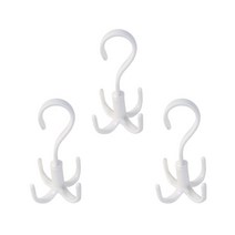 히키스 넥타이 벨트 옷 스카프 모자 다용도 회전 J 행거, 3개
