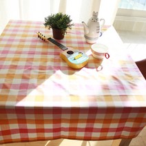 바이아미 오렌지샤베트 식탁보, 핑크 + 오렌지, 6인용