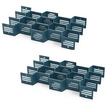윰스 서랍 정리정돈 칸막이 파티션 12p 세트, 네이비, 2세트