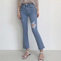 오키 여성용 부츠컷 스판 데님