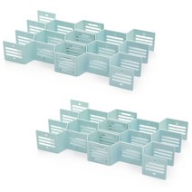 윰스 서랍 정리정돈 칸막이 파티션 블루 12p 세트, 2세트