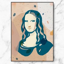 RYMD Monalisa Blue 수지 액자, 블랙