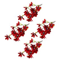 블럭마트 조화 11송이 목련꽃 4p, 레드