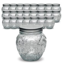 엠글라스 과일모양 유리 잼병 딸기 750, 700ml, 24개